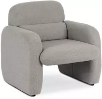 TOGO pilkas „Boucle“ modernus poilsio fotelis
