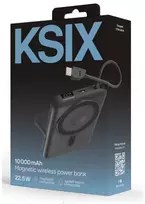 Ksix Magnetic Power Bank 10000 mAh, 22.5W for iPhone and Apple watch, Pilkas
