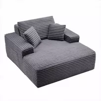Gultas skaitymui ir poilsiui, modernus minkštas didelis fotelis su porankiais, gili sėdynė miegamoji sofa, poilsio baldas