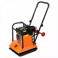 Plokštinis tankintuvas trinkelių klojimui, asfaltui, pamatams, dirvožemiui, 6.5 HP benzininis variklis, 6400 VPM, 15 kN tankinimo jėga, stumiamas tankintuvas, vibracinė plūktuvė žemei