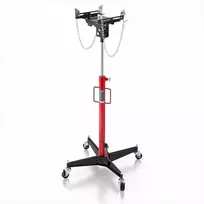 Hidraulinis transmisijos keltuvas pavarų dėžių keitimui, teleskopinis su kojiniu pedalu, 360° besisukantys ratai, pavarų dėžės kėlimo stovas garažui, dirbtuvių įranga