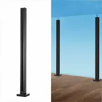 Stiklo turėklų gnybtas 950 mm balkonui terasai laiptams, juodas nerūdijantis plienas SUS304, stiklo montavimo laikiklis, tvirtinimo elementas 10-12 mm stiklui