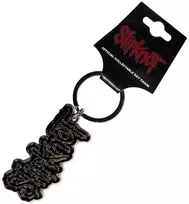 Rock Raktų Pakabukas Slipknot Juodas Logo Juodas Border