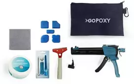 GoPoxy Tool kit rinkinys su vašku ir pistoletu, epoksidiniam plytelių glaistui
