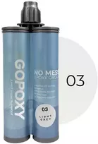 GoPoxy Epoxy 03 - Light Pilkas dvikomponentis plytelių tarpų glaistas 400 ml kartridžas