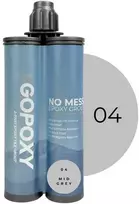 GoPoxy Epoxy 04 - Mid Pilkas dvikomponentis plytelių tarpų glaistas 400 ml kartridžas