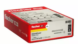 FISCHER HYBRIDPOWER kaištis 10×90 /50vnt. RAKTAS UGNIAI ATSPARUS