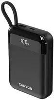 „Canyon OnPower 104“ 10000 mAh su USB-C ir „Lightning“ laidu, juodas