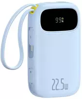 Baseus Powerbank 20000mAh su wyświetlaczem wbudowanymi kablami EnerFill FC31 22.5W - mėlyna