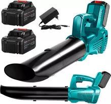 Galingas belaidis lapų pūstuvas su 2 x 3000 mAh baterijomis.