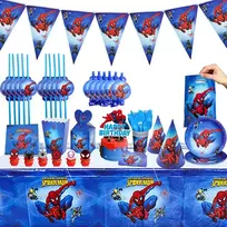 „Žmogus voras” (Spiderman) Gimtadienio vienkartinių Indų 61 vnt Rinkinys