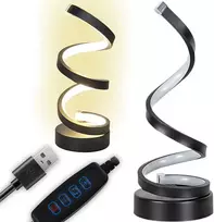 Stalinis spiralinis LED šviestuvas, 3 šviesos spalvos, USB