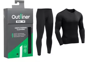Termo apatiniai Outliner Merino BU212, juodi, M