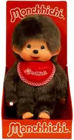 MONCHHICHI klasikinė beždžionė su raudonu seilinuku, 20 cm