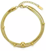 Victoria Walls Double auksinis-plated bracelet Norevia Gold VWB260718G