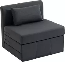 Miegamasis fotelis tamsiai pilkas