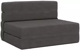 Sofa Sulankstomas Sofos Lova Tamsiai pilka 70 x 80 x 60 cm Audinys
