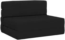 Sofa Sulankstomas Sofos Lova Juoda 100 x 80 x 60 cm Audinys