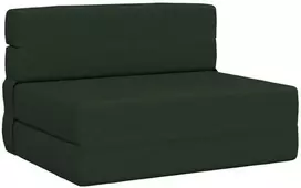 Sofa Sulankstomas Sofos Lova Tamsiai žalia 100 x 80 x 60 cm Audinys