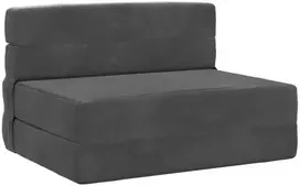 Sofa Sulankstomas Sofos Lova Tamsiai pilka 100 x 80 x 60 cm Audinys