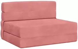 Sofa Sulankstomas Sofos Lova Rožinė 100 x 80 x 60 cm Audinys
