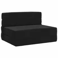 Sofa Sulankstomas Sofos Lova Juoda 100 x 80 x 60 cm Audinys