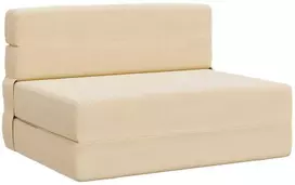 Sofa Sulankstomas Sofos Lova Kreminė 100 x 80 x 60 cm Audinys