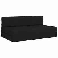 Sofa Sulankstomas Sofos Lova Juoda 152 x 86,5 x 60 cm Audinys