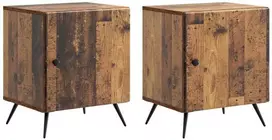 Šalia lovos spintelė 2 pcs Sendintos medienos 43 x 34,5 x 50 cm