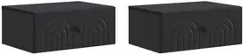 Sieninis naktinis staliukas 2 pcs Juoda 49 x 34,5 x 20 cm