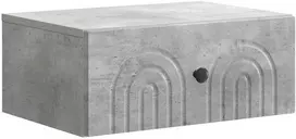Sieninis naktinis staliukas Betono pilka 49 x 34,5 x 20 cm