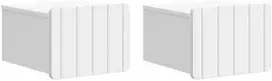 Sieninis naktinis staliukas 2 pcs Balta 33 x 34,5 x 24 cm