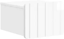 Sieninis naktinis staliukas Itin blizgi balta 33 x 34,5 x 24 cm