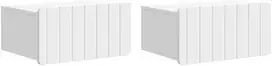 Sieninis naktinis staliukas 2 pcs Balta 49 x 34,5 x 24 cm
