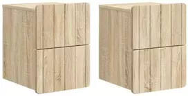Sieninis naktinis staliukas su stalčių 2 pcs Sonoma ąžuolas