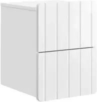 Sieninis naktinis staliukas Itin blizgi balta 33 x 34,5 x 43 cm