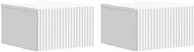 Sieninis naktinis staliukas 2 pcs Balta 33 x 34,5 x 20 cm