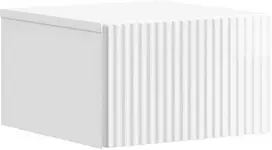Sieninis naktinis staliukas Itin blizgi balta 33 x 34,5 x 20 cm