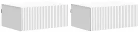 Sieninis naktinis staliukas 2 pcs Balta 49 x 34,5 x 20 cm