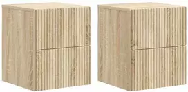 Sieninis naktinis staliukas su stalčių 2 pcs Sonoma ąžuolas
