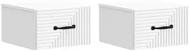 Sieninis naktinis staliukas 2 pcs Balta 34,5 x 33 x 20 cm