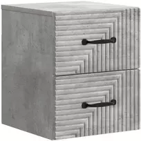 Sieninis naktinis staliukas Betono pilka 34,5 x 33 x 40 cm