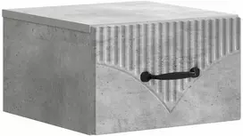 Sieninis naktinis staliukas Betono pilka 34,5 x 33 x 20 cm