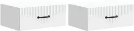 Sieninis naktinis staliukas 2 pcs Balta 49 x 34,5 x 20 cm