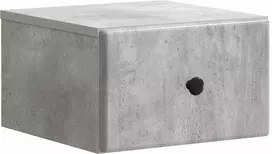 Sieninis naktinis staliukas Betono pilka 34,5 x 33 x 20 cm
