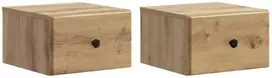 Sieninis naktinis staliukas su stalčių 2 pcs Artisano ąžuolo