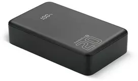 everactive Powerbank 20 000mAh, 1x USB, 2x USB-C, 20W, QC4+, LCD screen, juodas