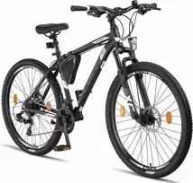 Licorne Bike kalnų dviratis, 27,5 colių ratai, aliuminio rėmas, 21 pavarų sistema, diskiniai stabdžiai, juodos ir baltos spalvos, M 01 LCR 29760 18 001