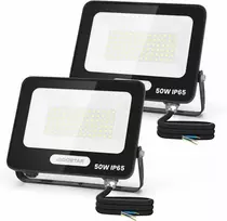 Aigostar lauko LED prožektorių komplektas 50 W, 4500 lm, IP65, 6500 K, aliuminis, 2 vnt.