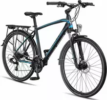 Licorne Bike trekingo dviratis, 28 colių ratai, aliuminio rėmas, diskiniai stabdžiai, 21 pavaros, mėlynas, M 01 LCR 228641 51 07